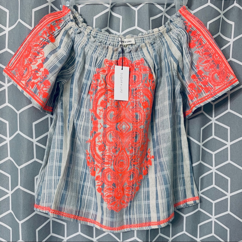 Sugar + Lips off-shoulder top